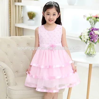 children 2016 new girl summer gauze skirt sleeveless princess dress