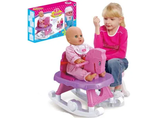 ROCKING HORSE W/DOLL