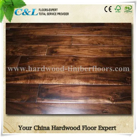 Best price Antique prefinished Acacia solid wood flooring