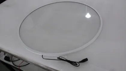 Round led panel laser dotting technology on PMMA plate