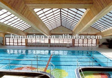 Glittering and translucent multi-wall sheet for swimming pool on the cover