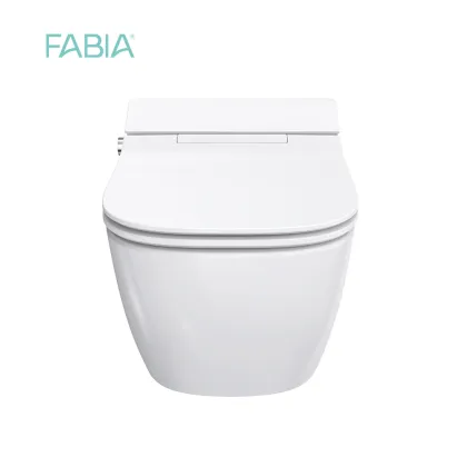 Bathroom Ceramic Rimless Smart Toilet Wall Hung