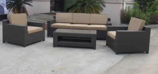 classic rattan garden sofa set