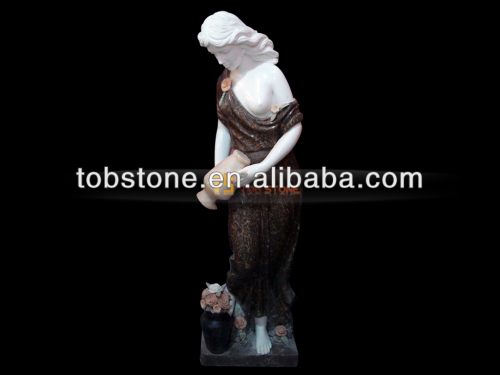 Hand carved marble figure statue