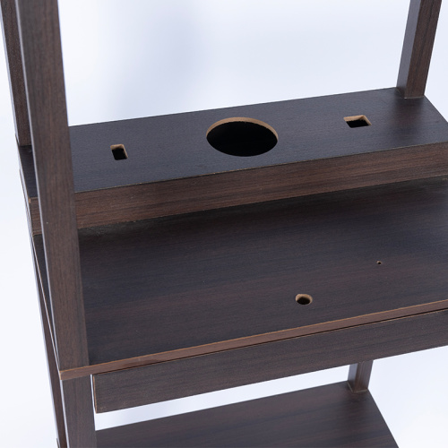 Four Layer Large Floor Lamp Wooden Frame