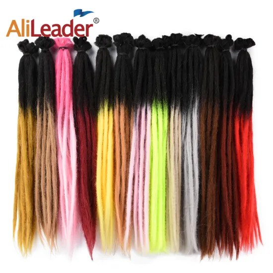 Alileader New Product 2 Tone Colors Dreadlock Crochet Hair Handmade Dreadlock Extensions