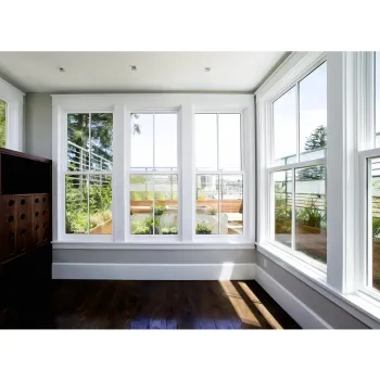 Customized Energy Efficient Impact Resistant Double Glass UPVC Frame Windows for Houses