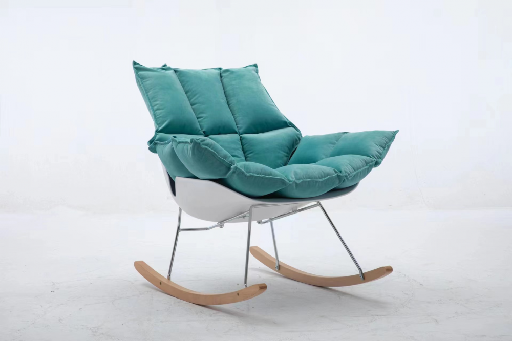 Chaise à bascule ergonomique de loisirs en tissu lavable durable