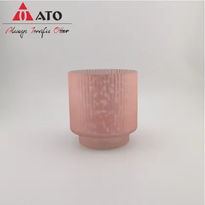 Embossed Hurricane Glass With Plating / Spray Frosting