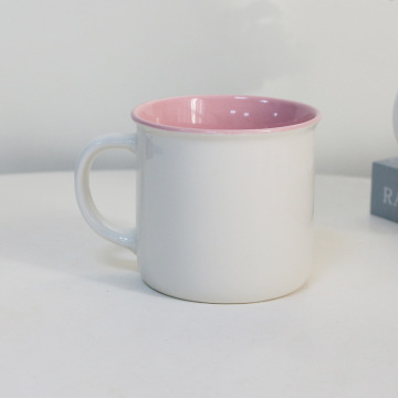 Customizable Enamel Milk Coffee Mug - Classic Hotel Couple Cup