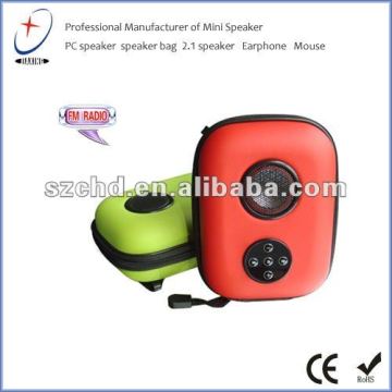 Fashion mini speaker case wirh FM radio