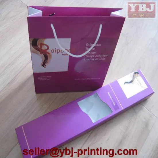 custom hair packaging/wholesale cheap hair extension packaging/hair extension packaging with box and bags