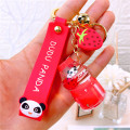 Daisy Milk Drink Liquid Keychain