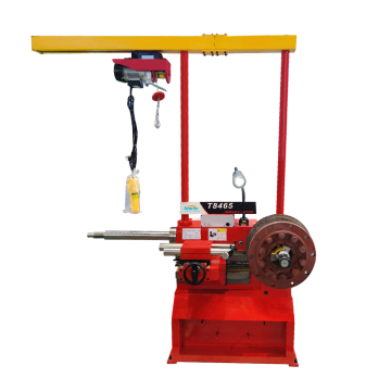 Automobile Brake Disc Repair Equipment T8465 Brake Drum Lathe Machine with Mini Crane