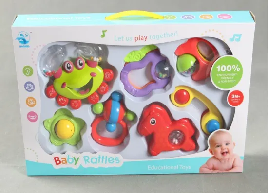7Pcs Baby Cartoon Rattle Sets