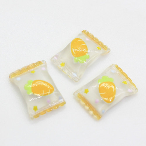 Transparent Mini Fruits Candy Flatback Cabochon Resin Beads For Kids Handmade Craft Decoration Charms