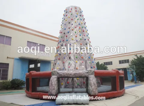 2016 AOQI design hot sale high quality inflatable rock climb for commercial use