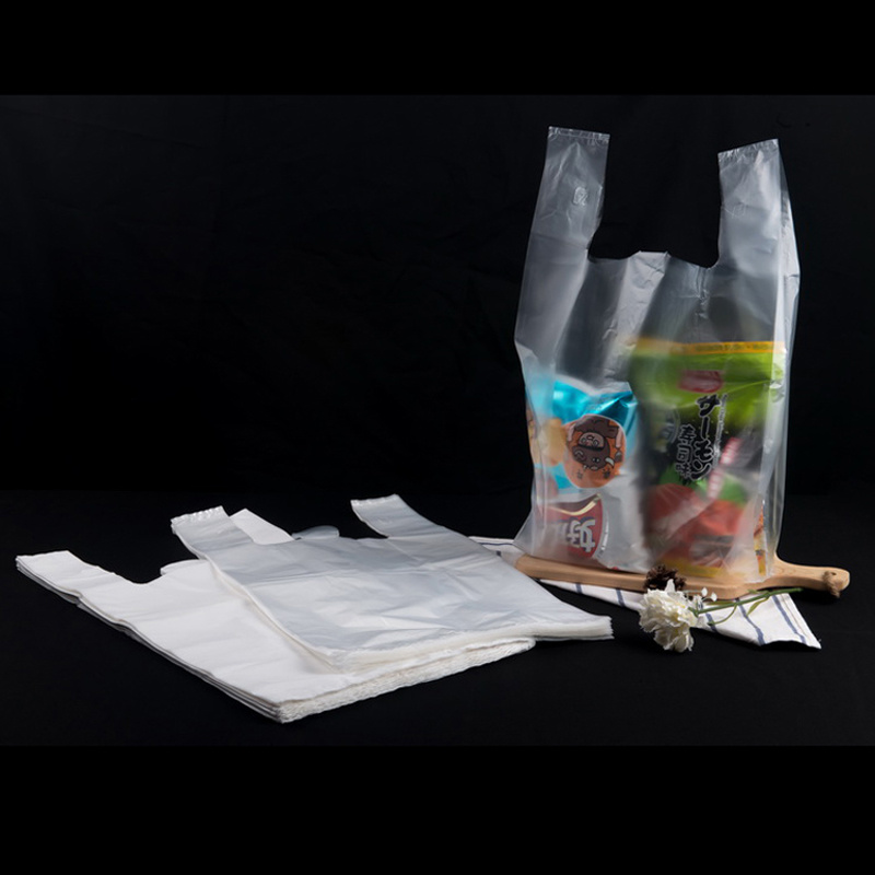 Non Woven Vest Shopping Plastic HDPE Bags with Transparent Color