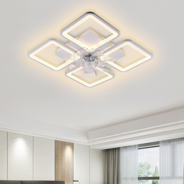 High Brightness Acrylic LED Ceiling Fan Light with Remote Control for Living Room and Bedroom
