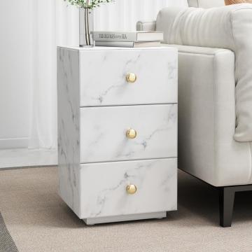 Marble Texture Bedside Table