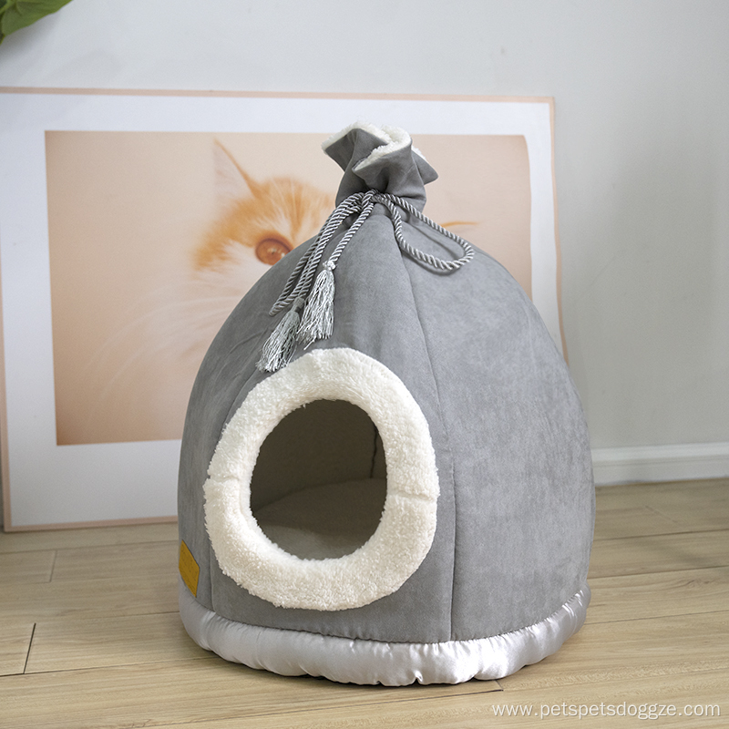 Cat Bed House with Ball Toys Pet Bed