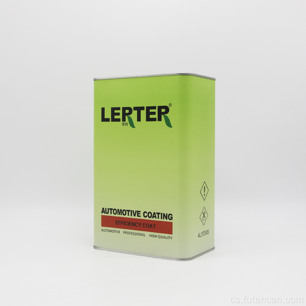 Čtvercové kovové cínové nádoby