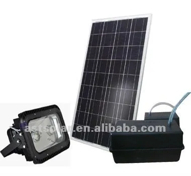 100W Solar Powered LED Flood Light IP65,with distribution box AC and DC power supply