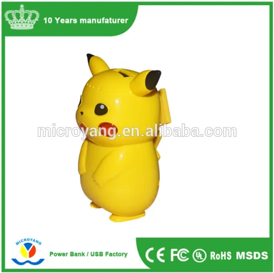 Hot products 2016 Cartoon cute PIKACHU 6000mah Pokemon power bank