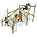 Struktur Climbing Outdoor Playground Set Tali untuk kanak-kanak