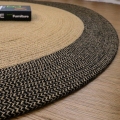 Alfombra de alfombra redonda de yute de fibra natural alfombra