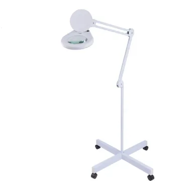 Professional ESD Floor Stand Magnifying Lamp with 5 Diopter Round Head Magnifying Glass