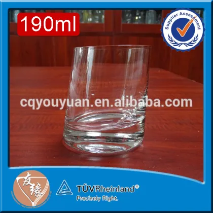 Hand bown 190ml glass drinkware type christmas drinkware/wine glass