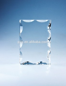crystal roll edge undercut wave style blank crystal award trophy