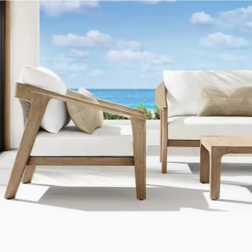 High-Quality Sun Proof Teak Wood Sofa Set for Modern Outdoor Patio Design