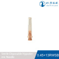 Aguja estéril de un solo uso 0,45 × 13 Inyección RWSB