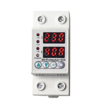 40A AC 230V DIN Rail Over/Under Voltage Protective Device with On/Off Switch