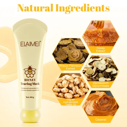 ELAIMEI Honey Tearing Mask: Deep Cleansing Oil Control Blackhead Remover for Skin Care