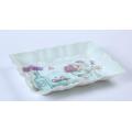 pattern wave rectangular serving tray