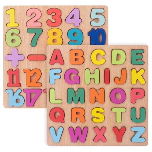 वर्णमाला पहेली लकड़ी के खिलौना लकड़ी की पहेली बच्चों सेट