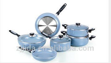 Aluminum ceramic coating cookware set