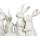 Angka Kuartet Polyresin Bunny Whitewashed