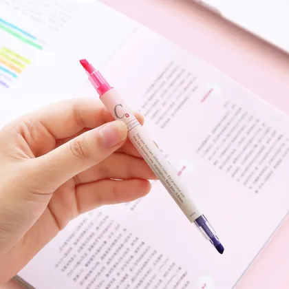 Double-headed marker&highlighter nite writer pen