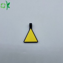 Tag triangular de silicone para animais de estimação