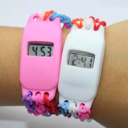 Silicone DIY Digital Watch LED Bracelet Watch