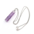 Augen pendant Amethyst Pendants Crystal gravel cylindrical women's Fashion NECKLACE