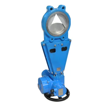 Electric actuated ggg40 V- port knife gate valve