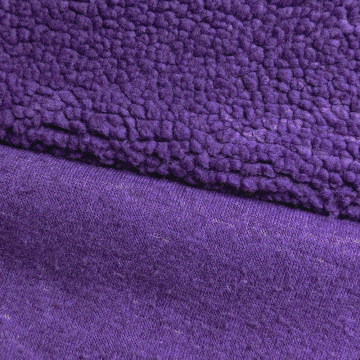 Wholesale 455gsm Embossed Lamb Cashmere Blend Sherpa Fleece Fabric for Hoodie Coats