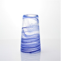 Sublimation Blue Colored Cloudy Pinto Drinking Glass Cup