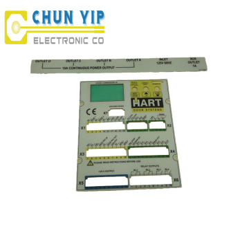 Flexible PET and PC membrane panel with lcd window