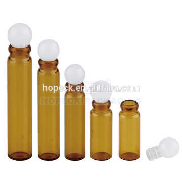 glass vials with ball cap